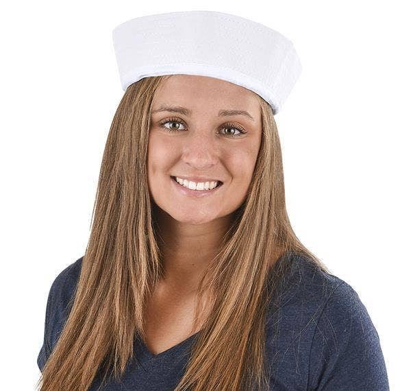 Buy LARGE WHITE SAILOR HAT in Bulk