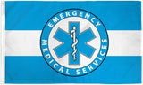 Wholesale EMS EMERGENCY MEDICAL WHITE LINE 3 X 5 FLAG ( sold by the piece )