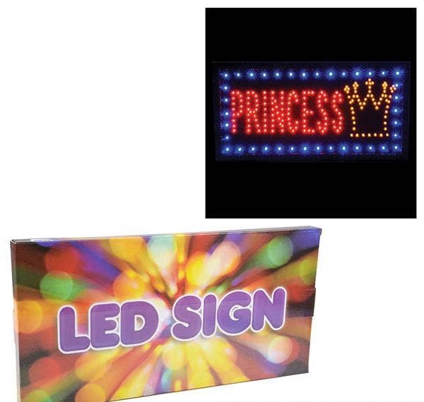 Buy LIGHT-UP PRINCESS SIGN 10"X19" in Bulk