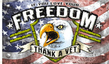 Wholesale FREEDOM THANK A VET DELUXE 3 X 5 FLAG ( sold by the piece )