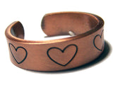 Wholesale PURE HEAVY COPPER STYLE # F HEART RING ( sold by the piece )
