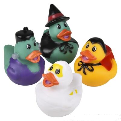 Wholesale 1/4 inch Halloween Tall Rubber Monsters Duckies - Spooky and Playful Bath Toys MOQ 12