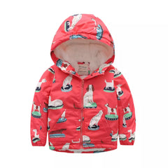 Keep Your Little Boy Dry and Stylish with Quilted and Prints Waterproof Kids Boys Jackets