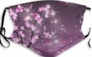 Buy PURPLE FLOWER & STARS REUSABLE WASHABLE MASK with filter included Bulk Price