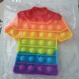 Packing Image Of Rainbow T- shirt Pop It Fidget Toy